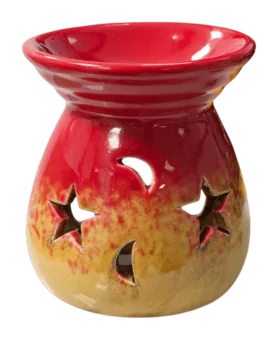 Keramický Olejový Aromalampa Červený Přechod 8.5cm