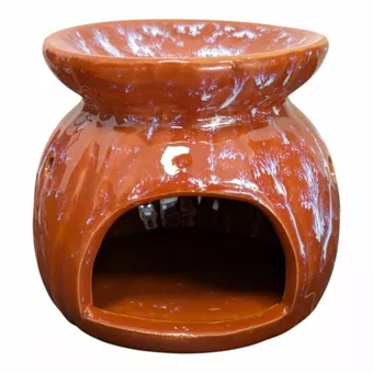Keramický Vonný Lampa Červená se Světlými Odstíny