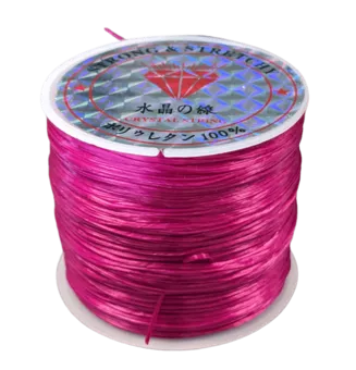 Plochá elastická nit Fuchsiová 50m