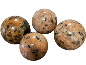 4 Koule Kalcit oranžový leštěný 2.129kg