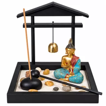 Zen zahrada s Buddhou a Torii 15 cm
