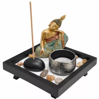 Zen zahrada s Zamyšleným Buddhou 12,5 cm