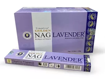 Vonné tyčinky Vijayshree Golden Nag Levandule 15g
