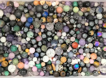 Mix korálků z přírodních kamenů – 500 g