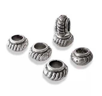 Korálky charms Mezikorálek Vlček stříbrný 6mm x100