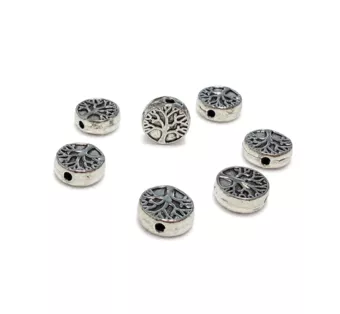 Mezikuličky Kulaté Nerezová Ocel Strom Života 9mm x50