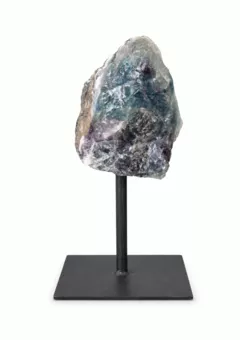 Surový Vícebarevný Fluorit A na Černém Kovovém Stojanu 17-20 cm 500-1100 g