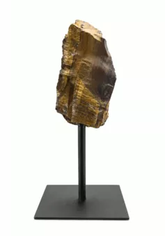 Surové Tygří Oko na Černém Kovovém Stojanu 17-20 cm 400-700 g