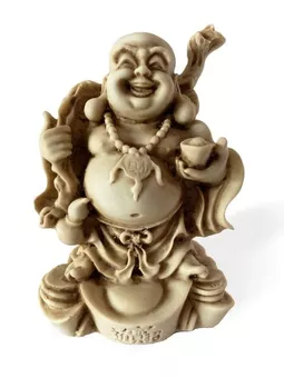 Buddha štěstí z pryskyřice 12cm