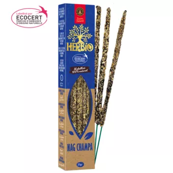 Smudge vonné tyčinky Ecocert Herbio Nag Champa 20g