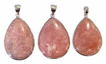 Přívěsek Stříbro 925 Rhodochrosit Argentina AA+ 3 kusy 14,28g