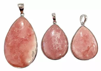 Přívěsek Stříbro 925 Rhodochrozit Argentina AA+ 3 kusy 13,68g