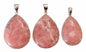 Přívěsek Stříbro 925 Rhodochrosit Argentina AA+ 3 kusy 13,65g
