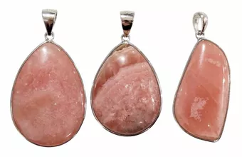 Přívěsek Stříbro 925 Rhodochrosit Argentina AA+ 3 kusy 13,49g