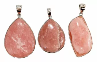 Přívěsek Stříbro 925 Rhodochrosit Argentina AA+ 3 kusy 14,16g