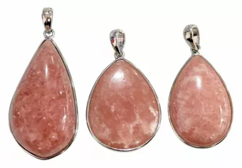 Přívěsek Stříbro 925 Rhodochrosit Argentina AA+ 3 kusy 12,92g