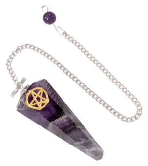 Kyvadélko z ametystu Pentagram, kónické, 6stěnné