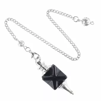 Věštecké kyvadlo Merkaba Černý obsidián