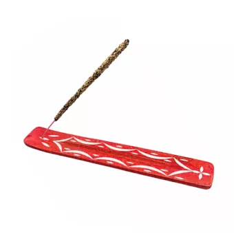 Dřevěný stojánek na vonné tyčinky z mangovníku Ski Red a Strom života 26cm x10