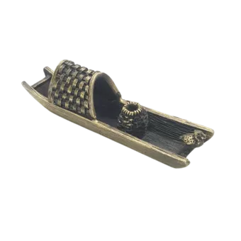 Kovový stojánek na vonné tyčinky Loď Bronz 9,5 cm