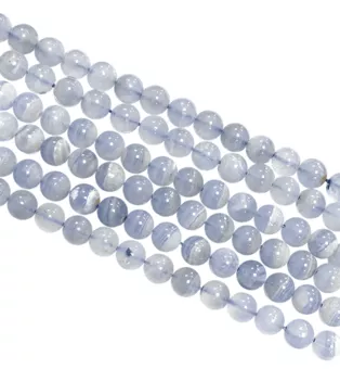 Kuličkové korálky na niti Modrý pruhovaný chalcedon A 8-9mm