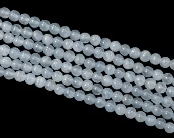 Modrý kalcit AAA korálky 5.5mm na niti 40cm