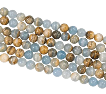 Modrý kalcit Mix AA 7-8mm na niti 40cm