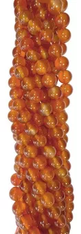 Kulaté korálky na niti Karneol A 4mm