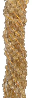 Kulaté korálky na niti Křišťál s rutilem A+ 5-6mm