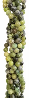 Chryzopras citron A korálky 6mm na niti 40cm