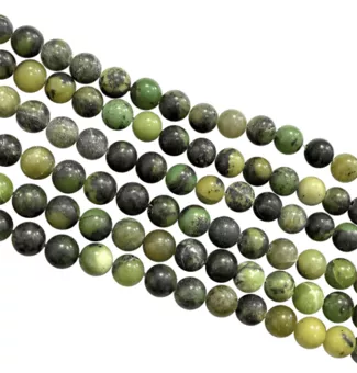 Chryzopras citronový korálky 8mm na niti 40cm