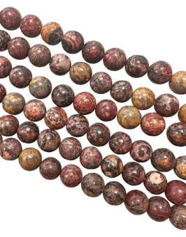 Kulaté korálky na niti Jaspis Leopardí A 6mm