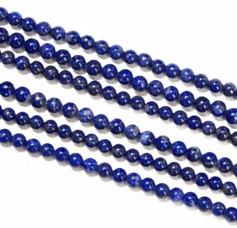 Niť kulatých korálků lapis lazuli A 4 mm