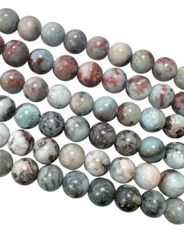 Larimar B kulaté korálky 7-8mm na niti 40cm