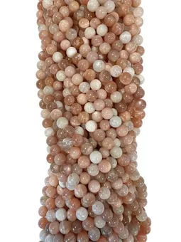 Kulaté korálky na niti Měsíční kámen Multicolor A 7-8mm
