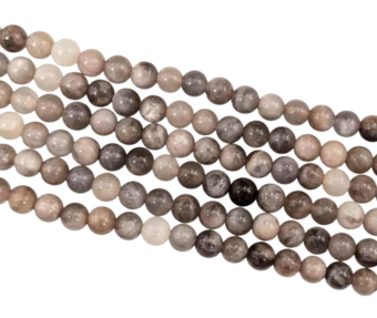 Kulaté korálky na niti Černý měsíční kámen A 6-7mm