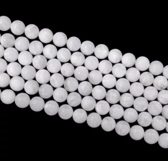 Náramek Korálků Kulatých Měsíční Kámen Bílý Peristerit AA 10 mm
