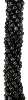 Obsidián Nebeské oko A korálky 4mm na niti 40cm