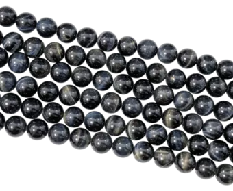 Náramek z korálků kulatých Jestřábí oko AA 10 mm