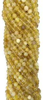 Žlutý opál A, korálky 8 mm, na niti 40 cm