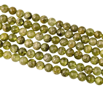 Kuličkové korálky na niti Peridot A 5-6mm