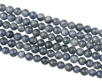 Modrý safír AAA kulaté korálky 5.5-6.5mm na vlákně 40cm