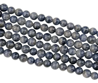Modrý safír AAA kulaté korálky 6.5-7.5mm na vlákně 40cm
