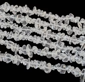 Čipy křišťálu A 6-12mm na vlákně 80cm
