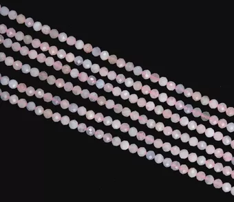 Berylové Akvamarín & Morganit Fasetované A korálky 3mm na niti 40cm