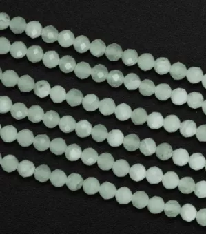 Korálkový náramek z fasetovaného kulatého čínského nefritu A 3 mm