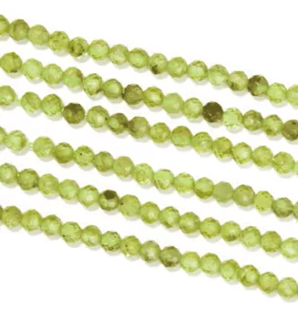 Fazetovaný Peridot korálky 3mm na niti 40cm