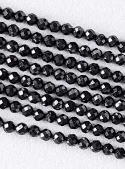 Fazetovaný spinel A korálky 3mm na niti 40cm
