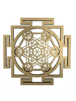 Dřevěná destička Metatron Sri Yantra 15cm