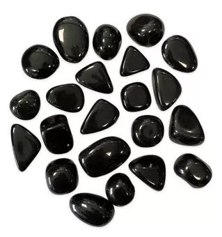 Leštěné kameny z černého obsidiánu AB 250g